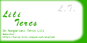 lili tercs business card